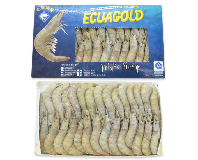 VANNAMEI GARNELEN ECUADOR MIT KOPF UND SCHALE 40/50