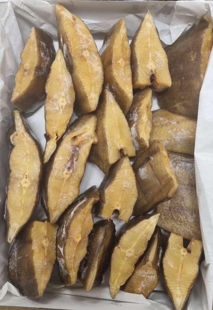 Heilbutt in Scheiben Kaltgeräuchert