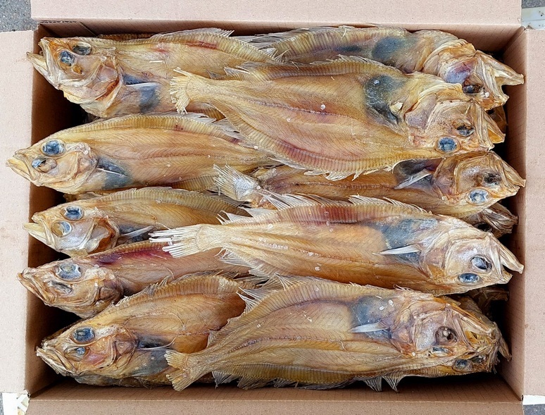 Мегрим/ Морской язык с голой ,потрошёный,солёный,сушёный